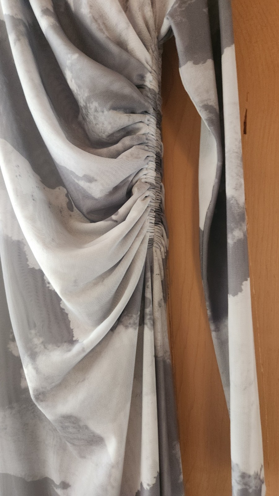 Scanlan Theodore Mesh Cloud Print Dress in grey, BNWT, RRP $650