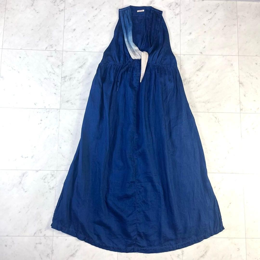 Kapital Indigo Linen 100 One-Piece Dress Size 0 Japan