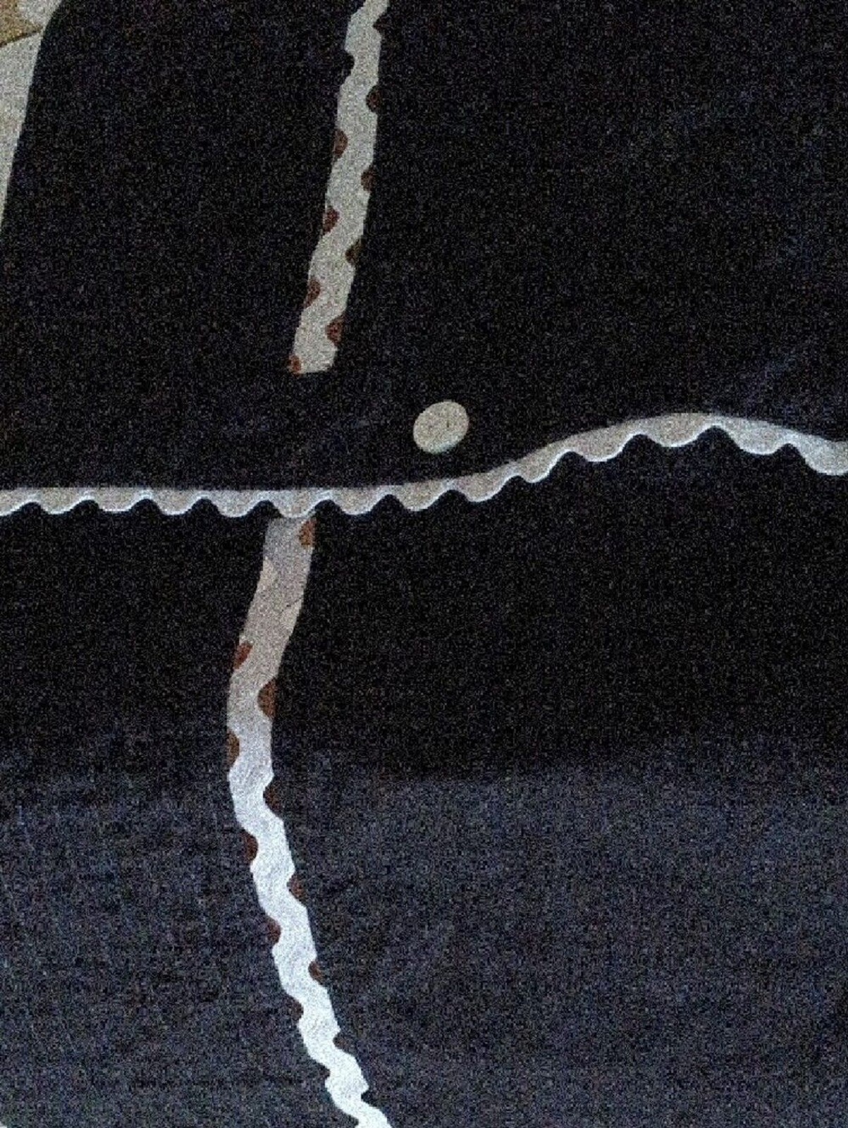 Black Button-Front House Dress with White Trim