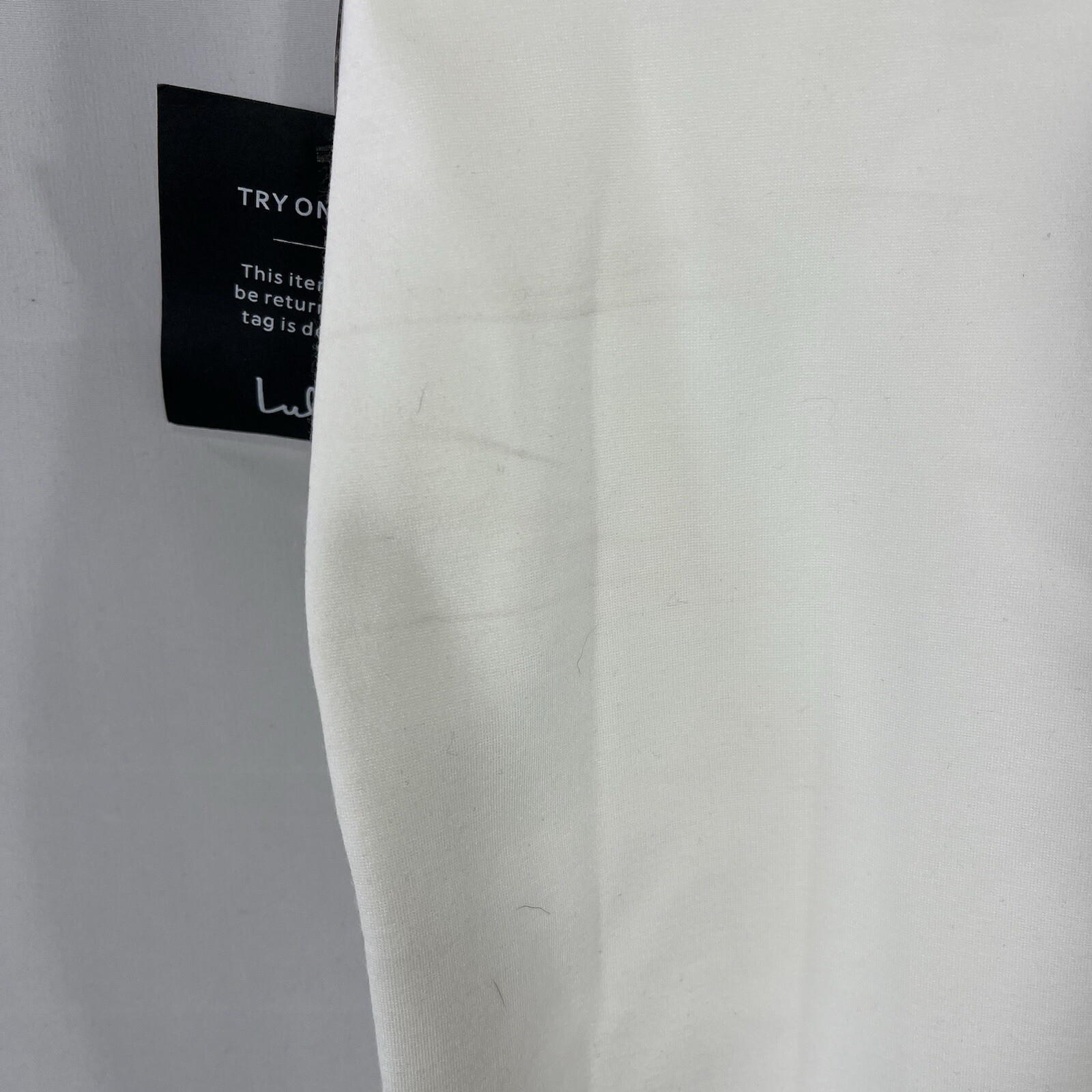 LULUS DRESS WOMENS XS WHITE RAYON NYLON SPANDEX BLEND NWT NEW WITH DISCOLORATION