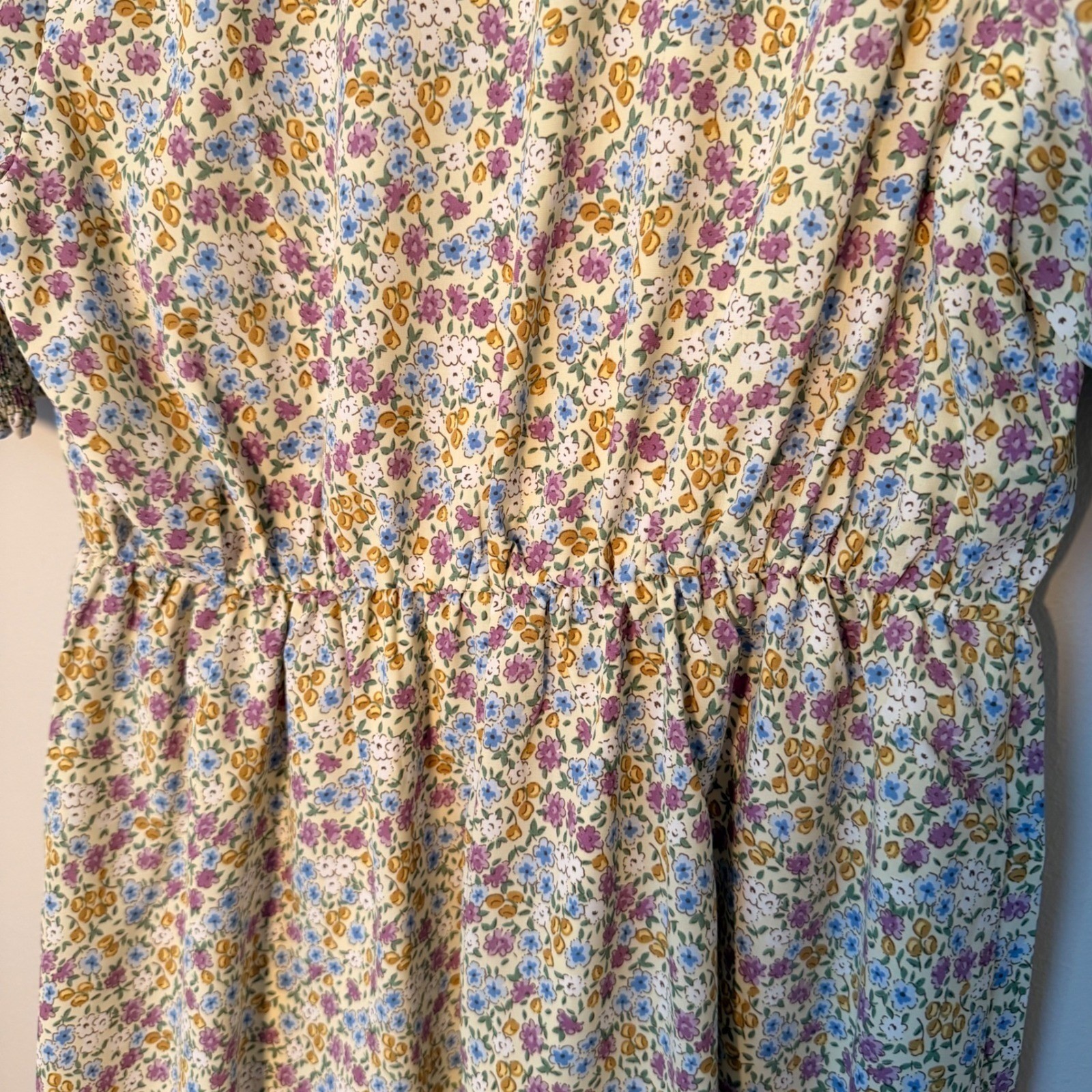 Cottagecore Floral Lightweight Lined Floral Summer Mini Dress NEW (SM) Romantic