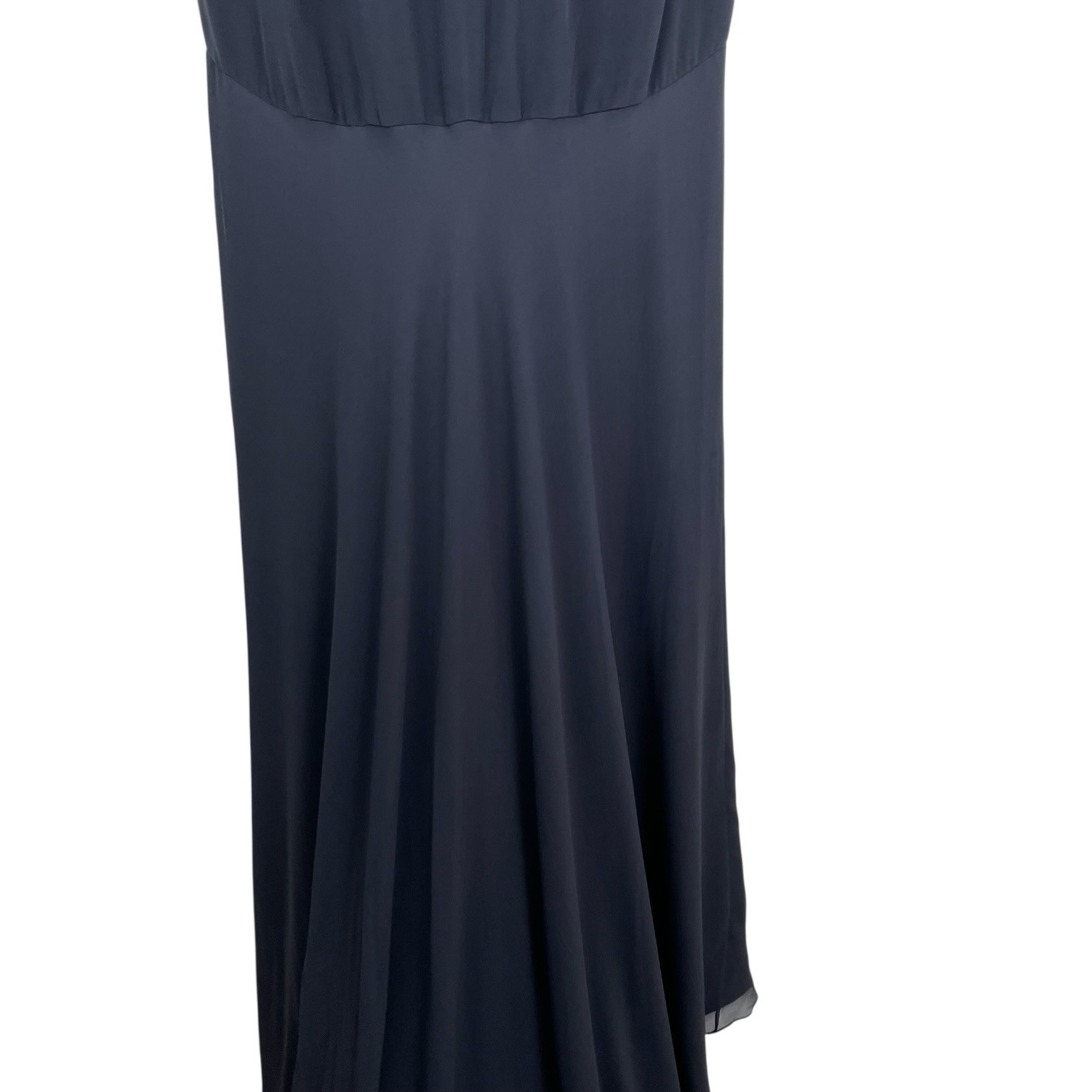 AMANDA WAKELEY Jelena Navy Gown, Size AU/UK 14 US 10, Beaded Silk Evening Dress