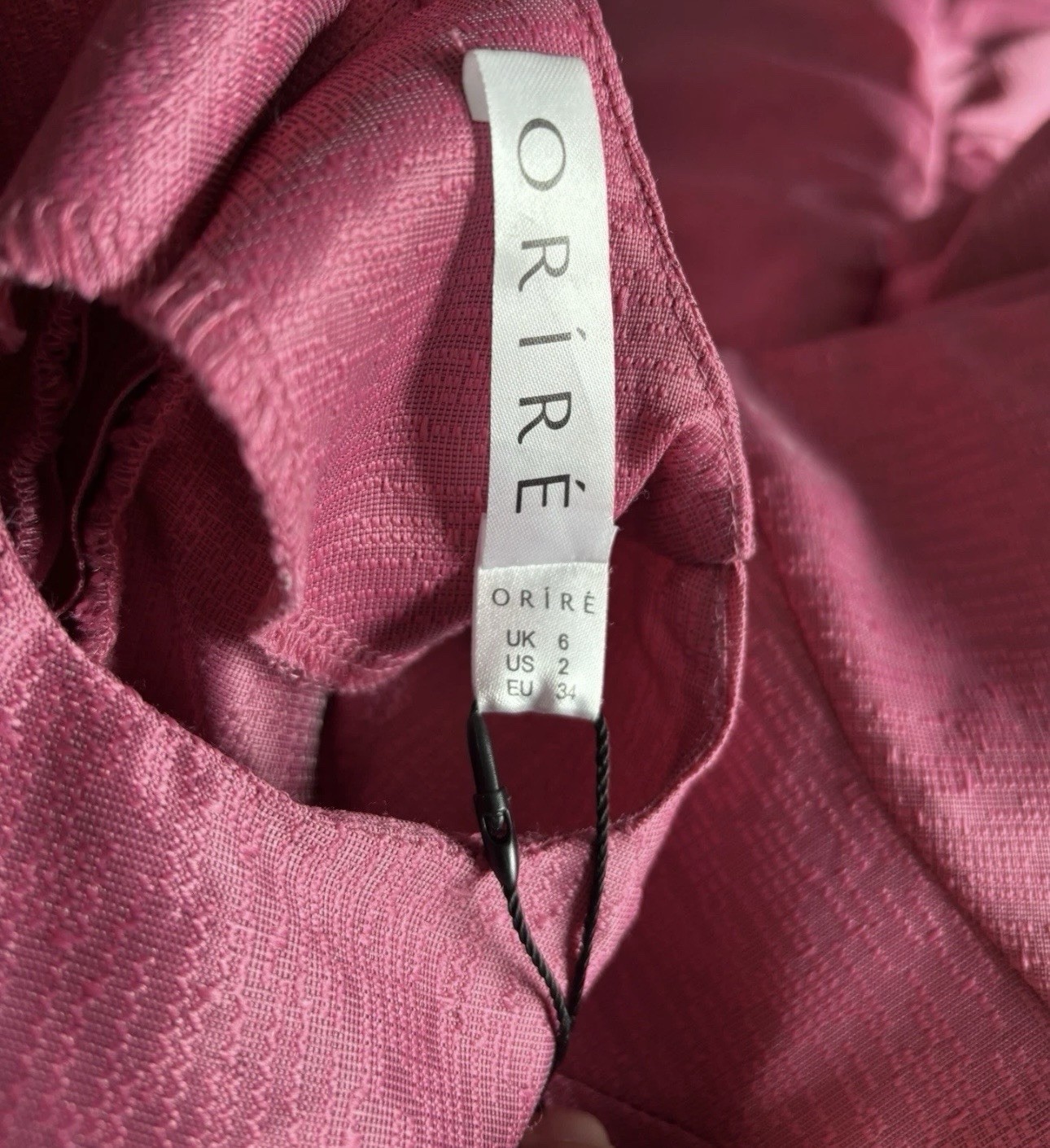 Orire Dayar Pink Ruffled Back High Neck Asymmetrical Sleeves Mini Dress U.S. 2