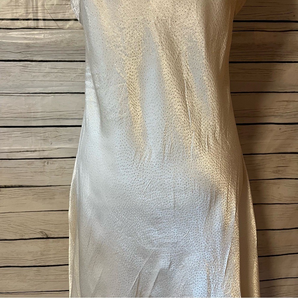 Gunne Sax Jessica McClintock White Sparkle Slip Dress