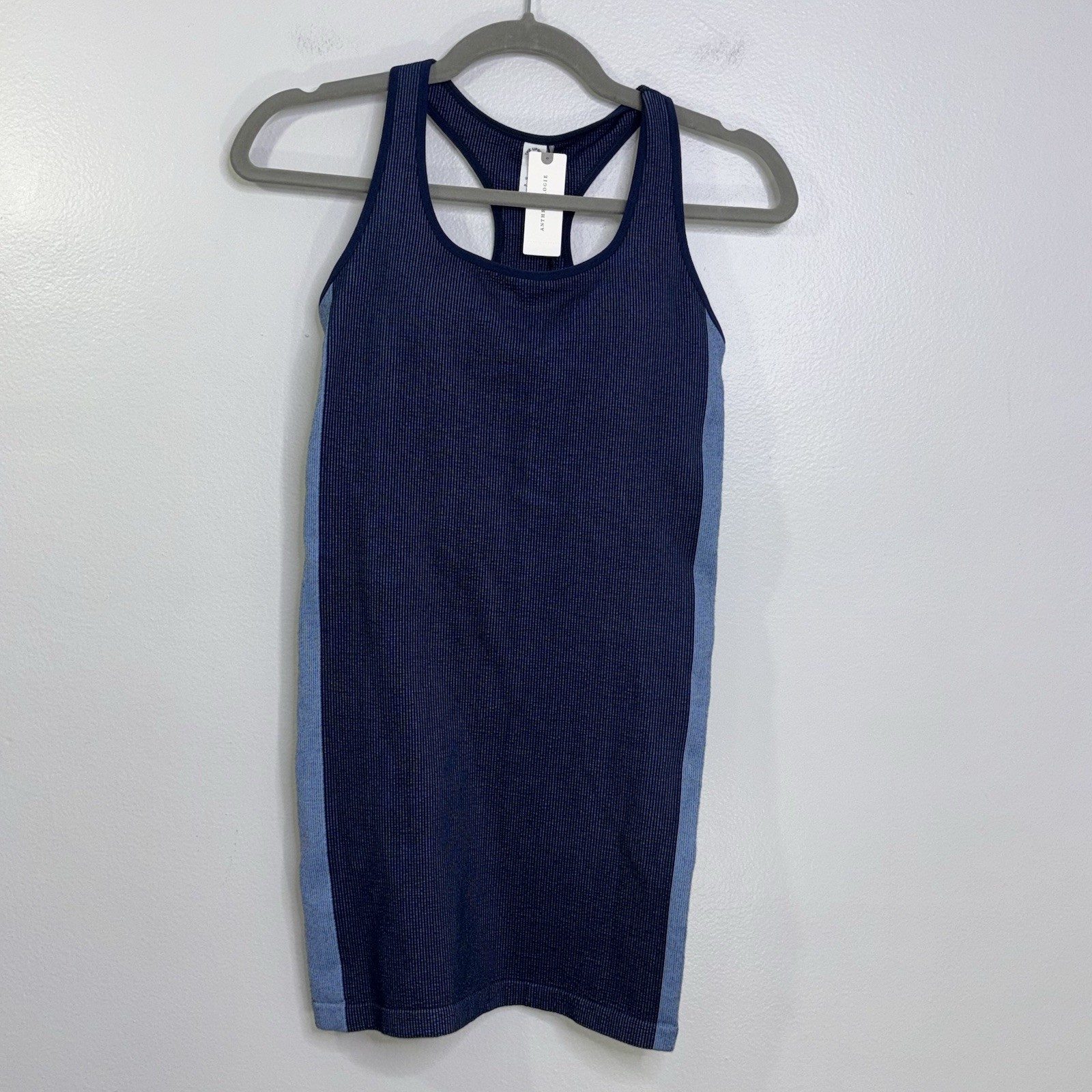 Anthropologie The Upside Ribbed Knit Raf Dress Sz XS Blue Racerback Bodycon NWT