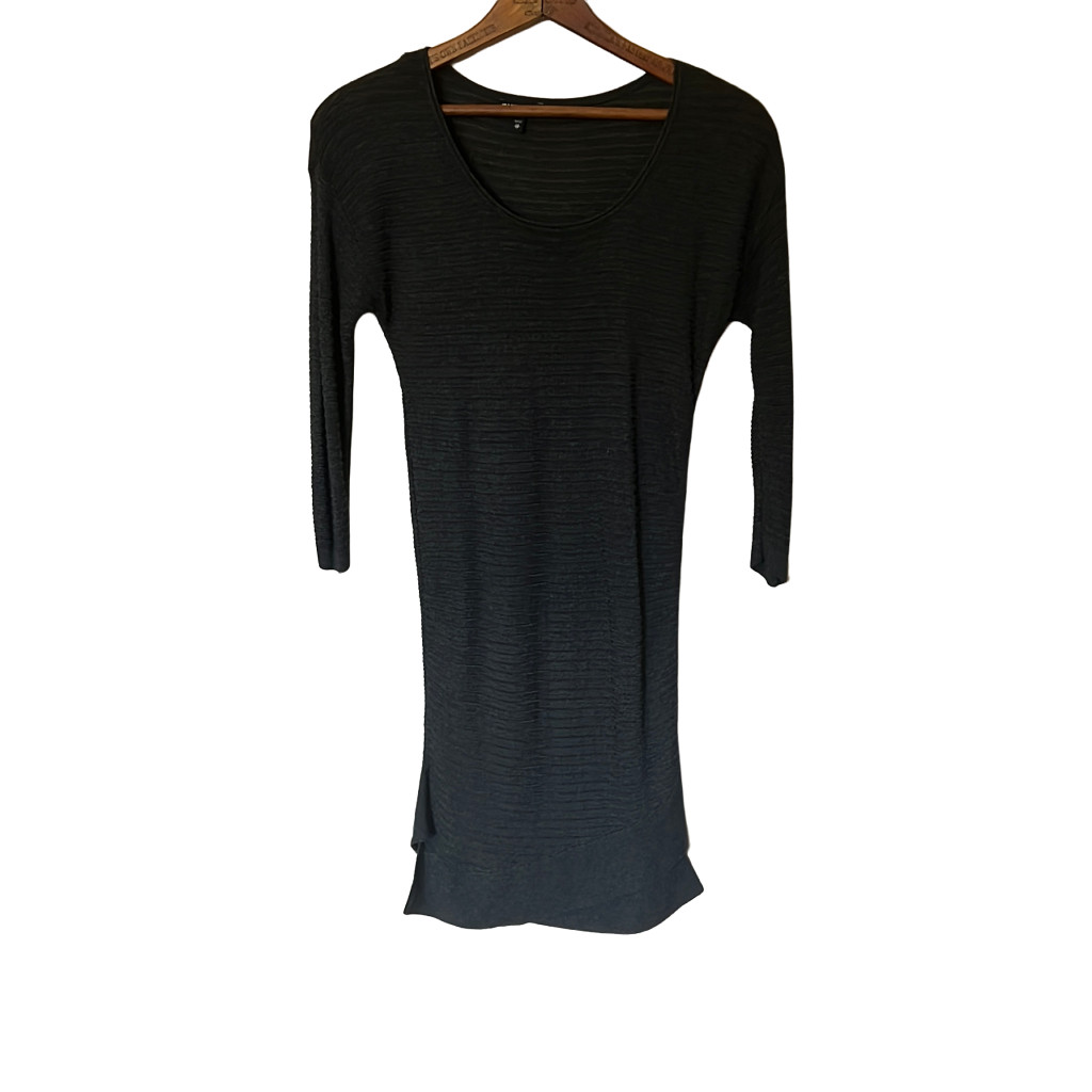 Express Lightweight Semi Sheer Knit Scoop Neck Dress