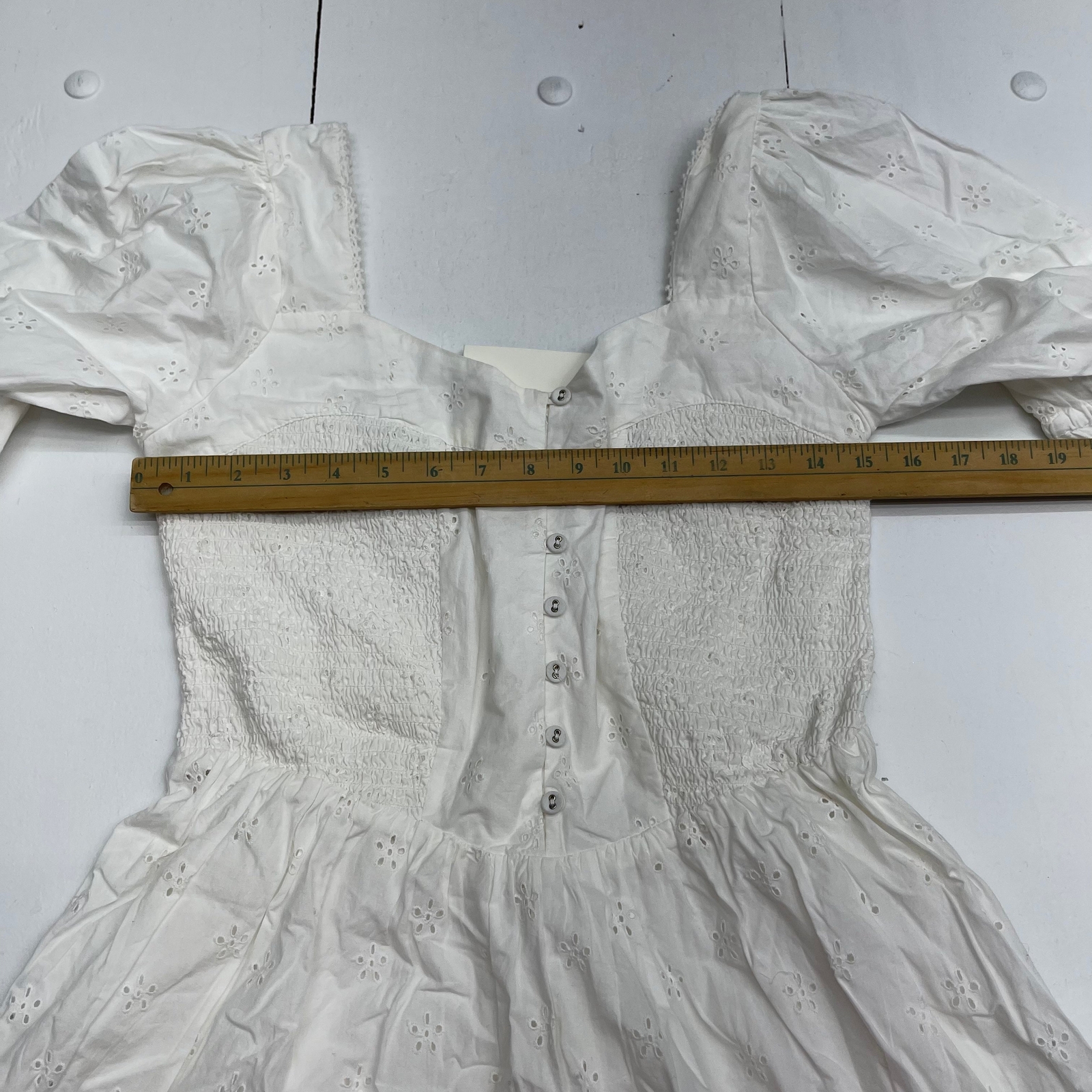 Spell & The Gypsy Collective Bo Mini Dress White Women’s Size Medium New Defects