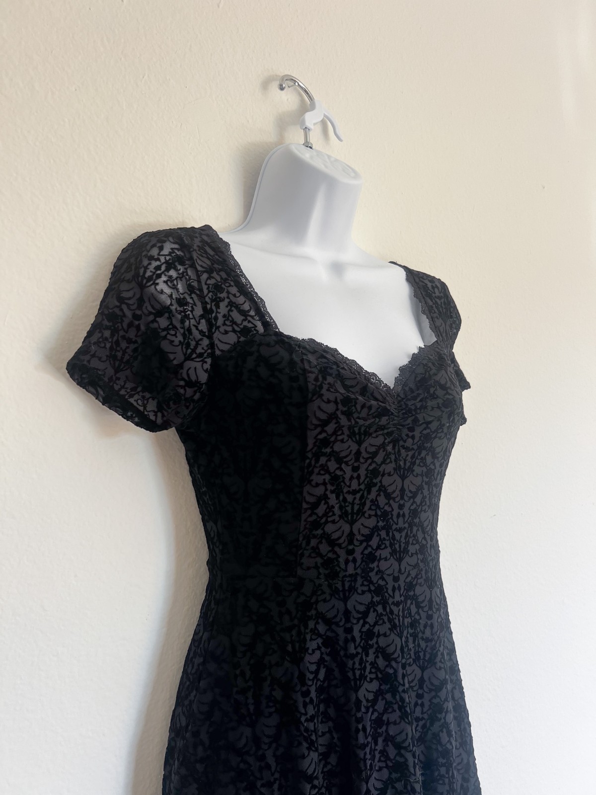 NWT KILLSTAR x ADVENTURE TIME Marceline Skater Dress Black Goth Floral XS