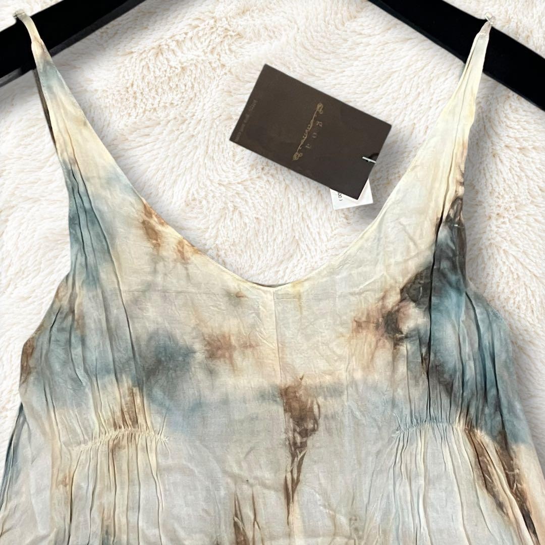 GOA Tie Dye Rayon Maxi Dress Sleeveless Free Size NWT Japan 1311Z