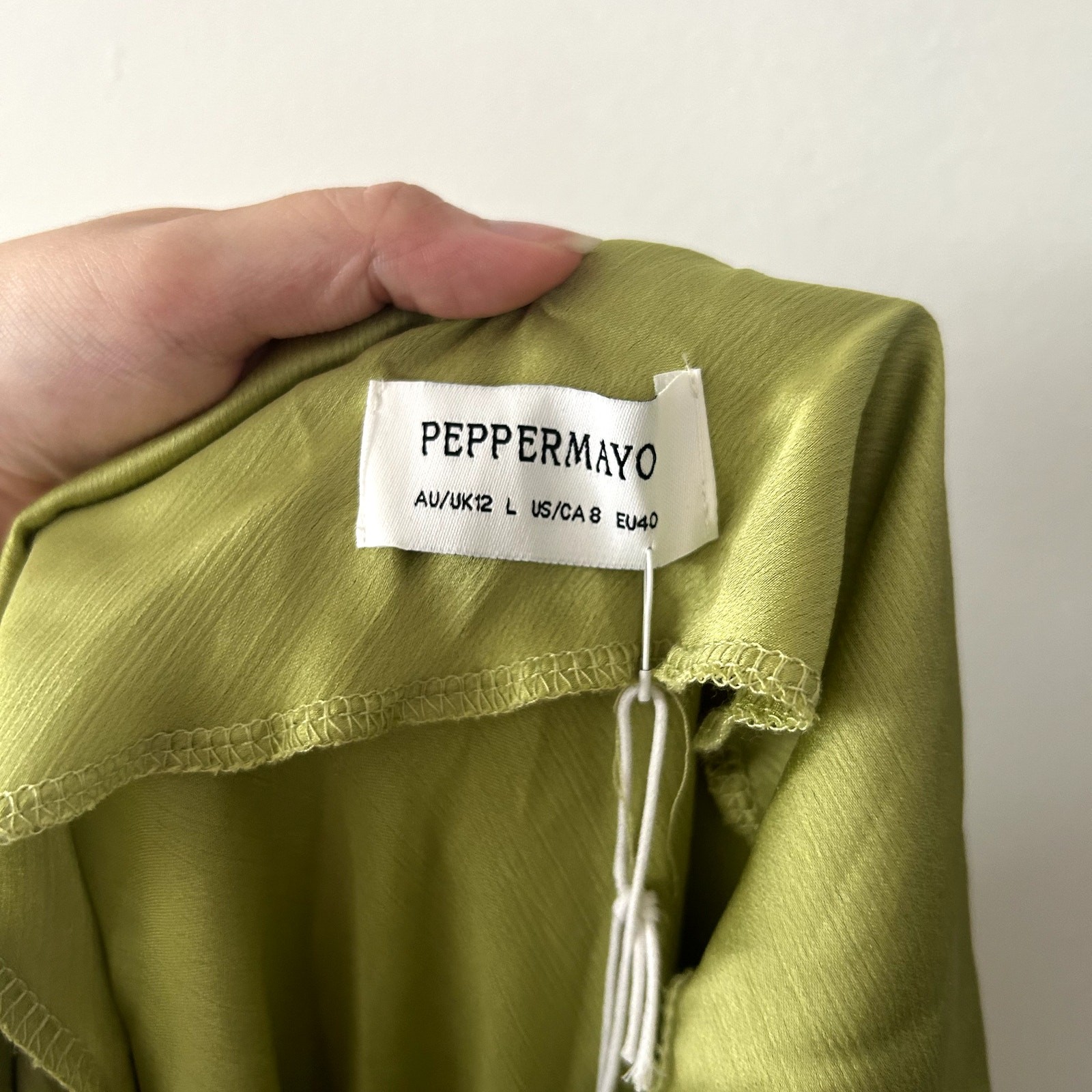 Peppermayo Jade Escape Ruffle Lime Green Maxi Dress NWT Size 8