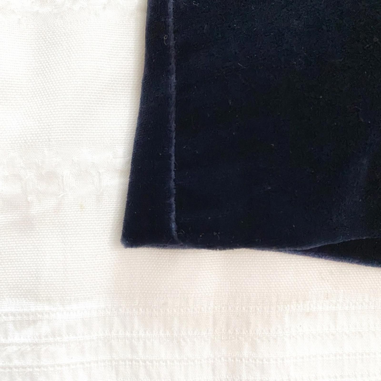 CEDRIC CHARLIER SILK BLEND NAVY SATIN VELVET COMBO LONG SLEEVE A-LINE DRESS – 8