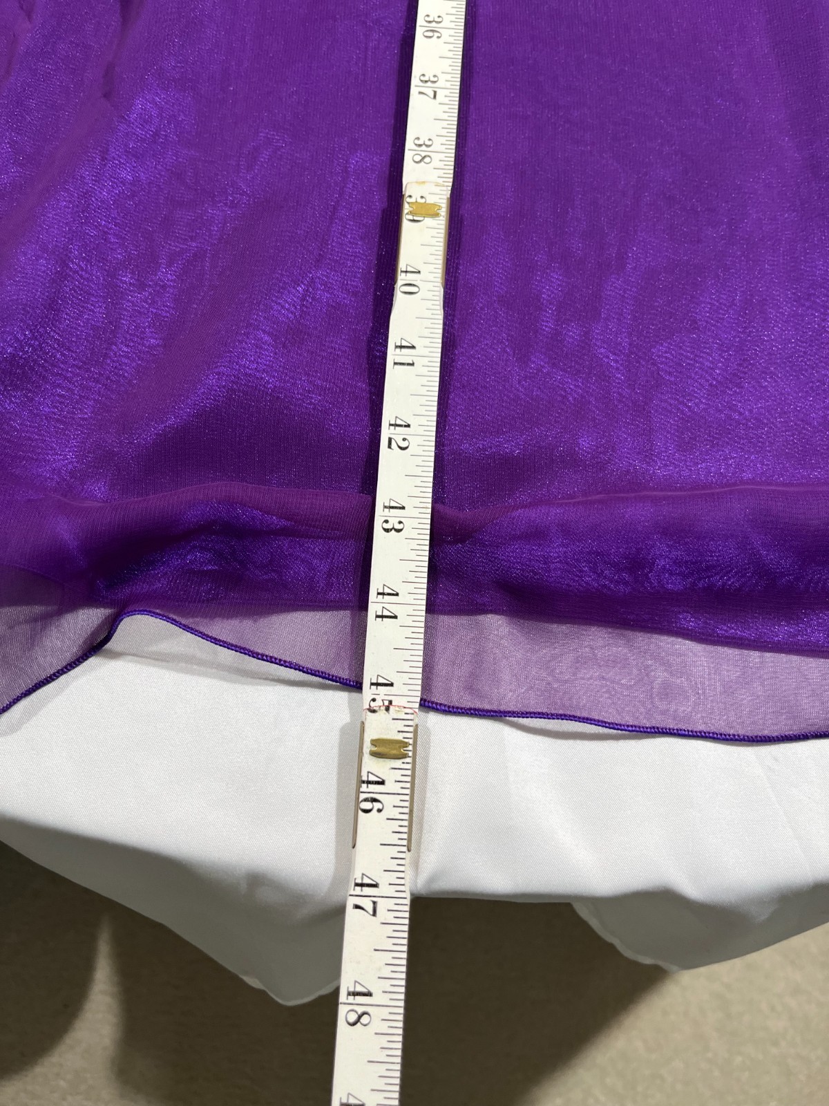 Deep Purple Chiffon Maxi Dress Ruched V Neck Evening Gown Whimsygoth Prom 15.5