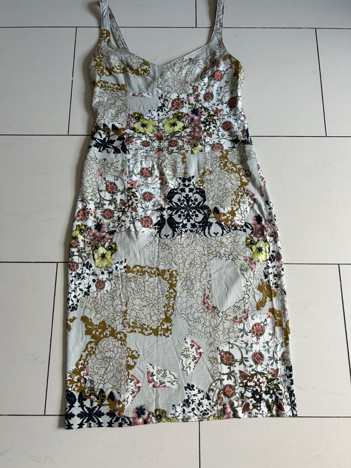Etro Milano Floral Print Slip Dress Size 44 IT – 94% Viscose Made in Italy