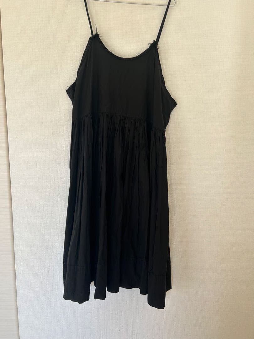 Veritecoeur Antique Style Dress Cupro Cotton Black Long Chest 52cm 20.5in Japan