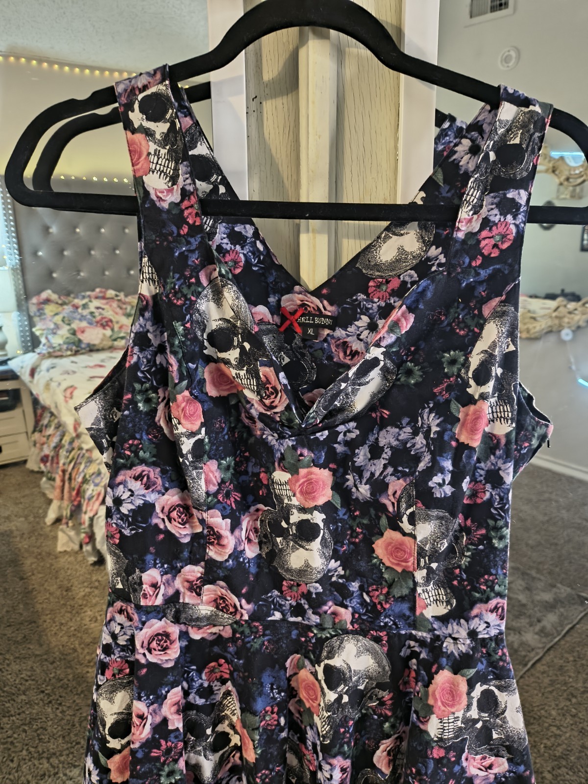 Hell Bunny Skull Floral Dress (XL)