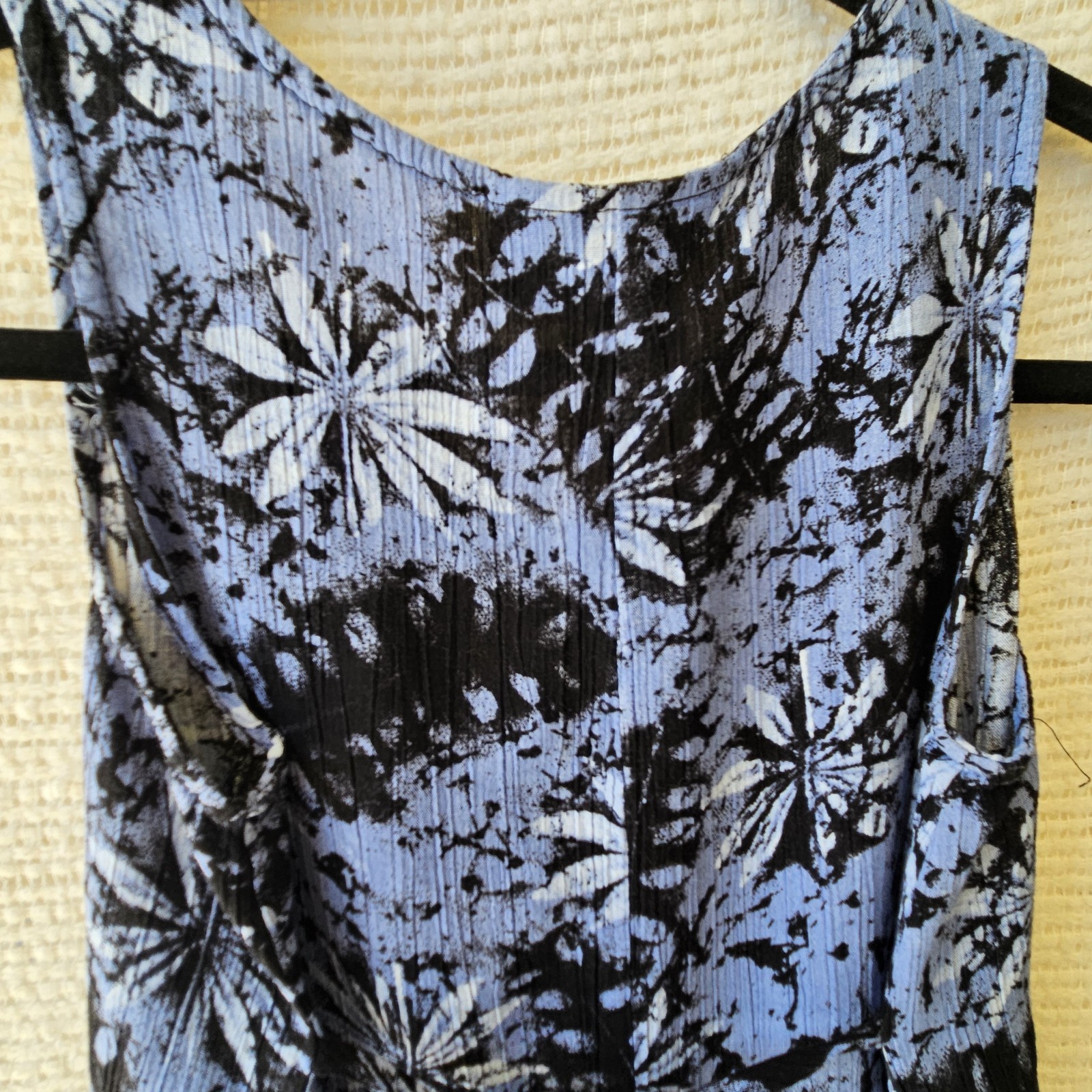 Vintage All That Jazz Strappy Floral Textured Sun Dress with tie waist Size 7/8