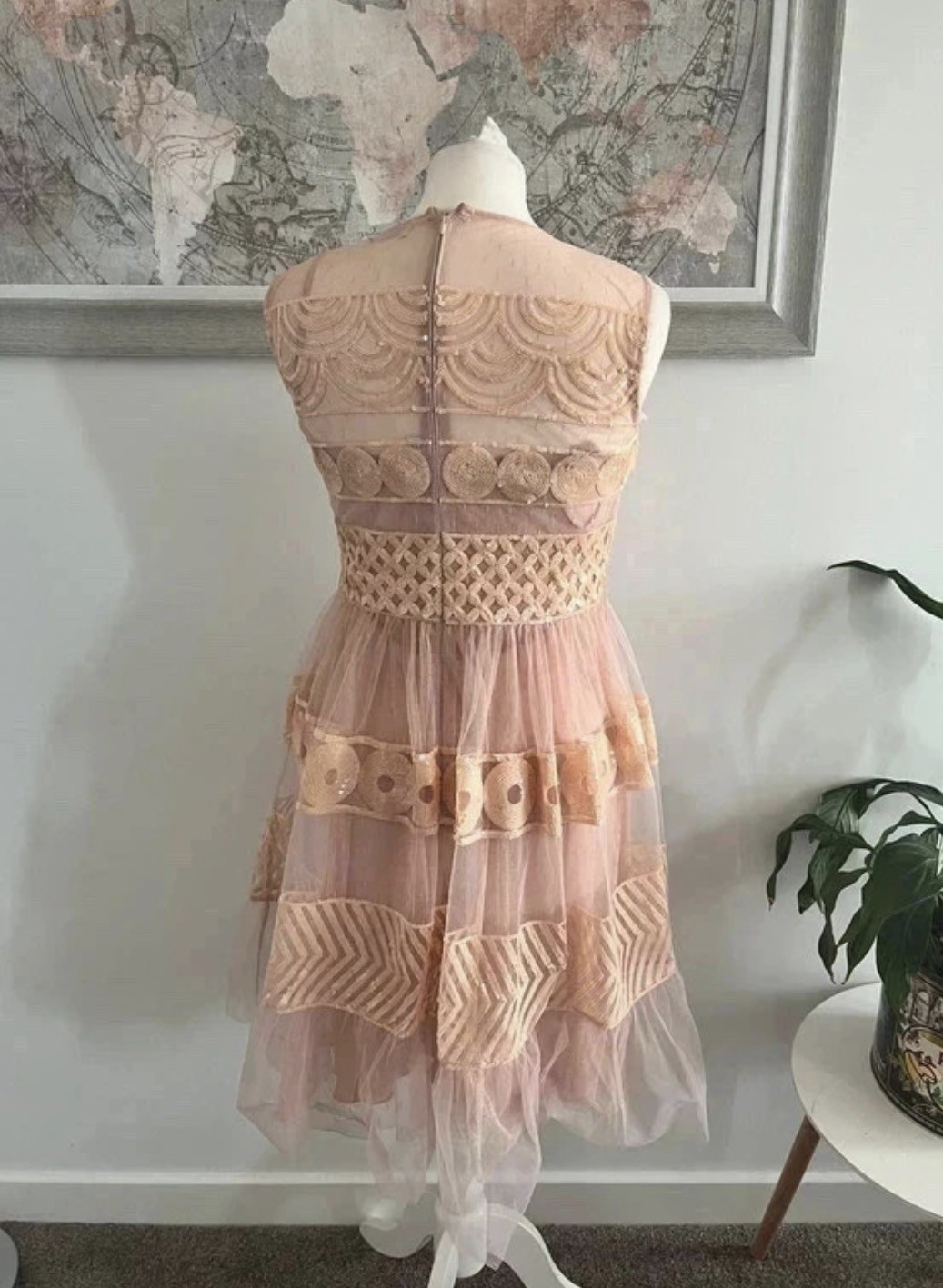 Red Valentino Rose Pink Tulle Occasion Dress uk 10 IT42
