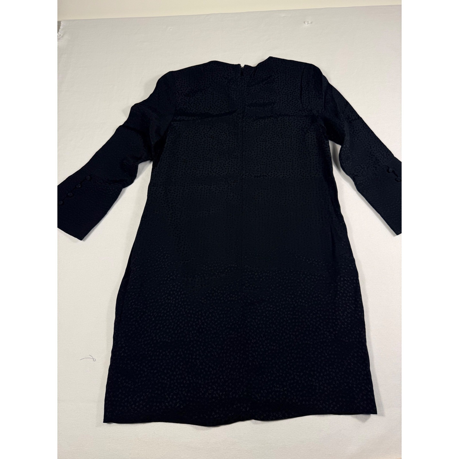 & Other Stories Mini Shift Dress 4 Black Star Jacquard Bell Sleeve Pocket