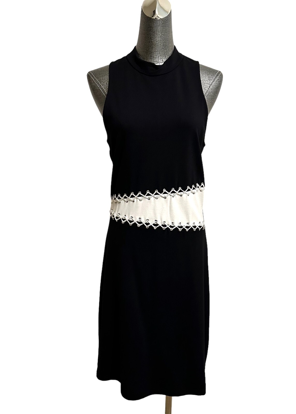 A.B.S. Collection Black & White Sleeveless Dress Size 10