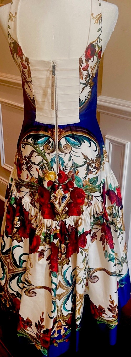 Alice and OLIVIA DIANA STRUCTURED MIDI DRESS In GILDED ROSE US 6 UK /AU 10 NWT