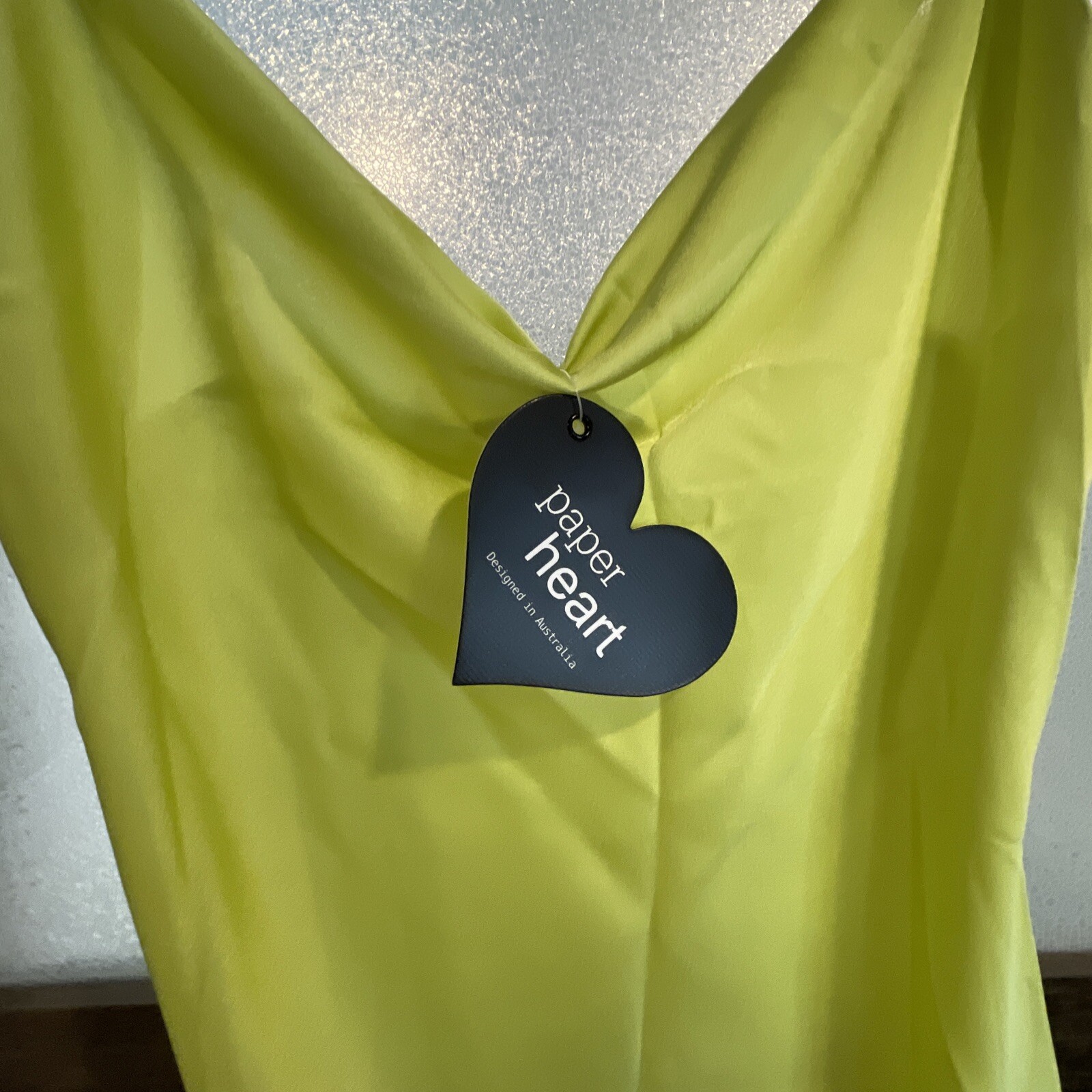 90’s Paper Heart Sleek Spaghetti Strap Slip Dress Drawstring Ruched Sides Sz XS