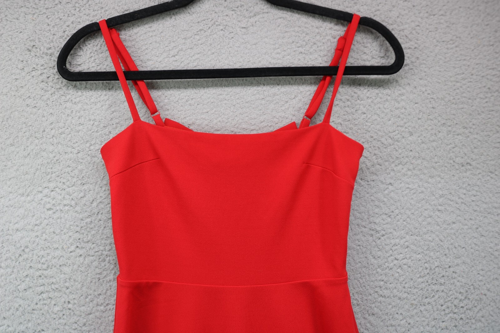 LuLus Red Cut-Out Dress-Size XS-New without Tags-Bow-Straps-Empire Waist-Lined