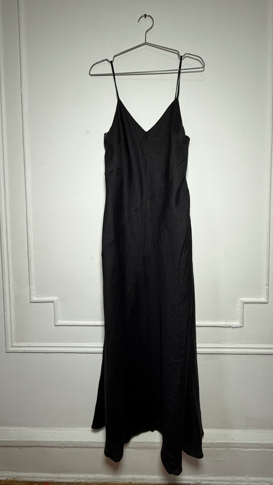 Favorite Daughter Josette Dress Black Linen Maxi NWT Size 6 Jan 2025 45FHRASR475
