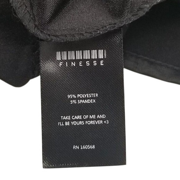 FINESSE Black Satin Ruched Wrap Mini Shirt Dress Button Cuff S LBD Romantic Dark