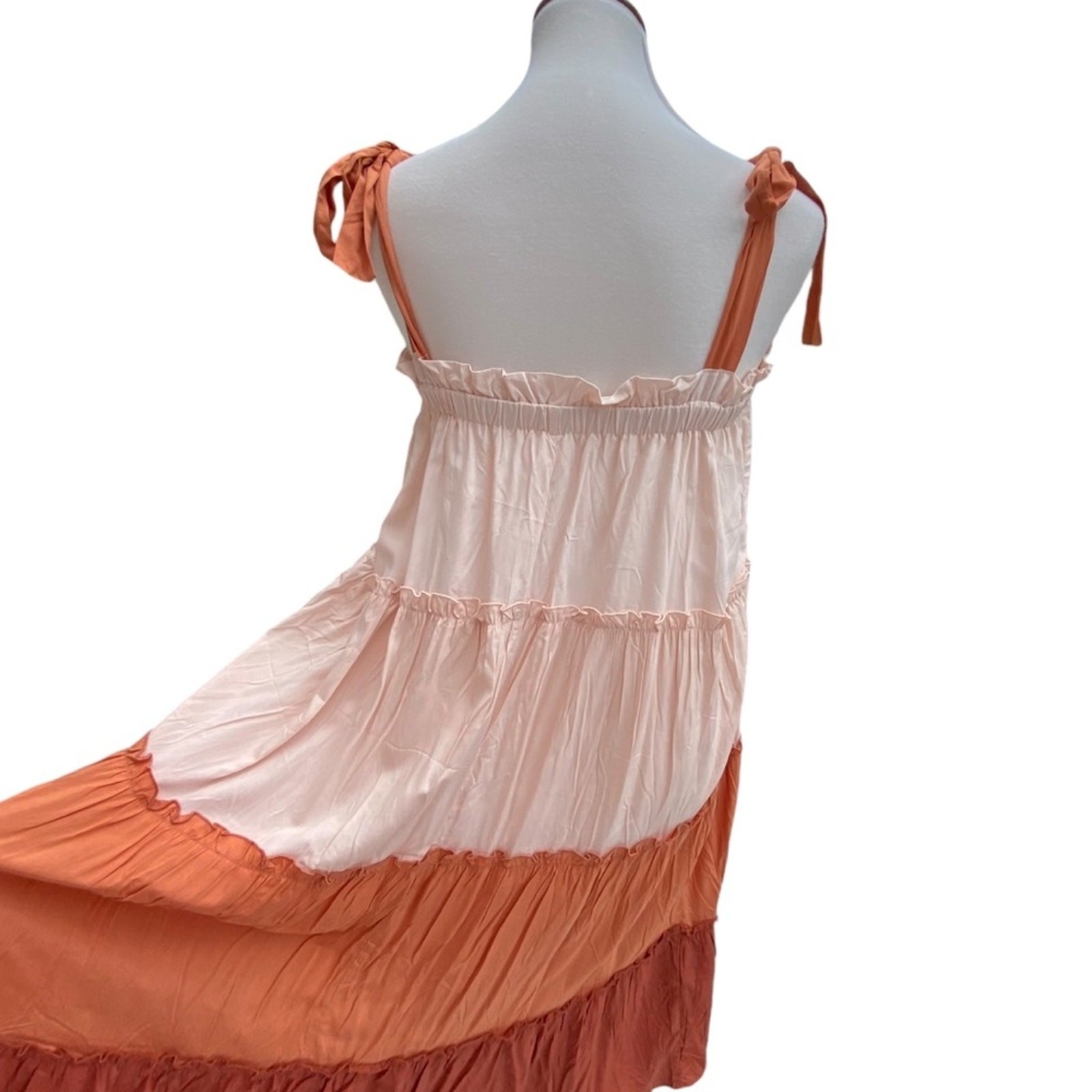 Large Dress Midi Boho Dress Bohemian Maxi Resort Cruise Terra Cotta Vacation