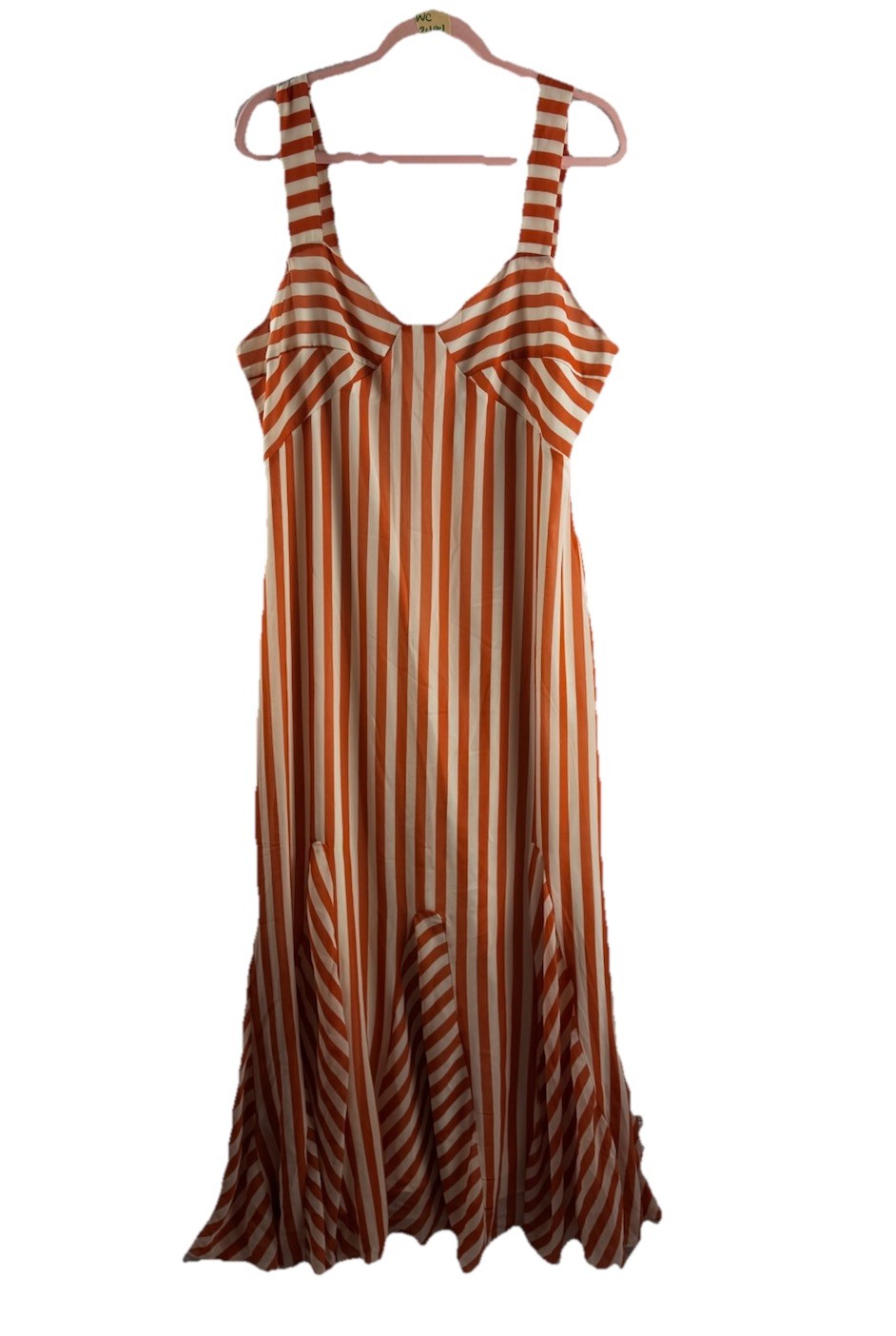 ASOS DESIGN spliced striped cami maxi dress with godets in rust stripe Woman 14