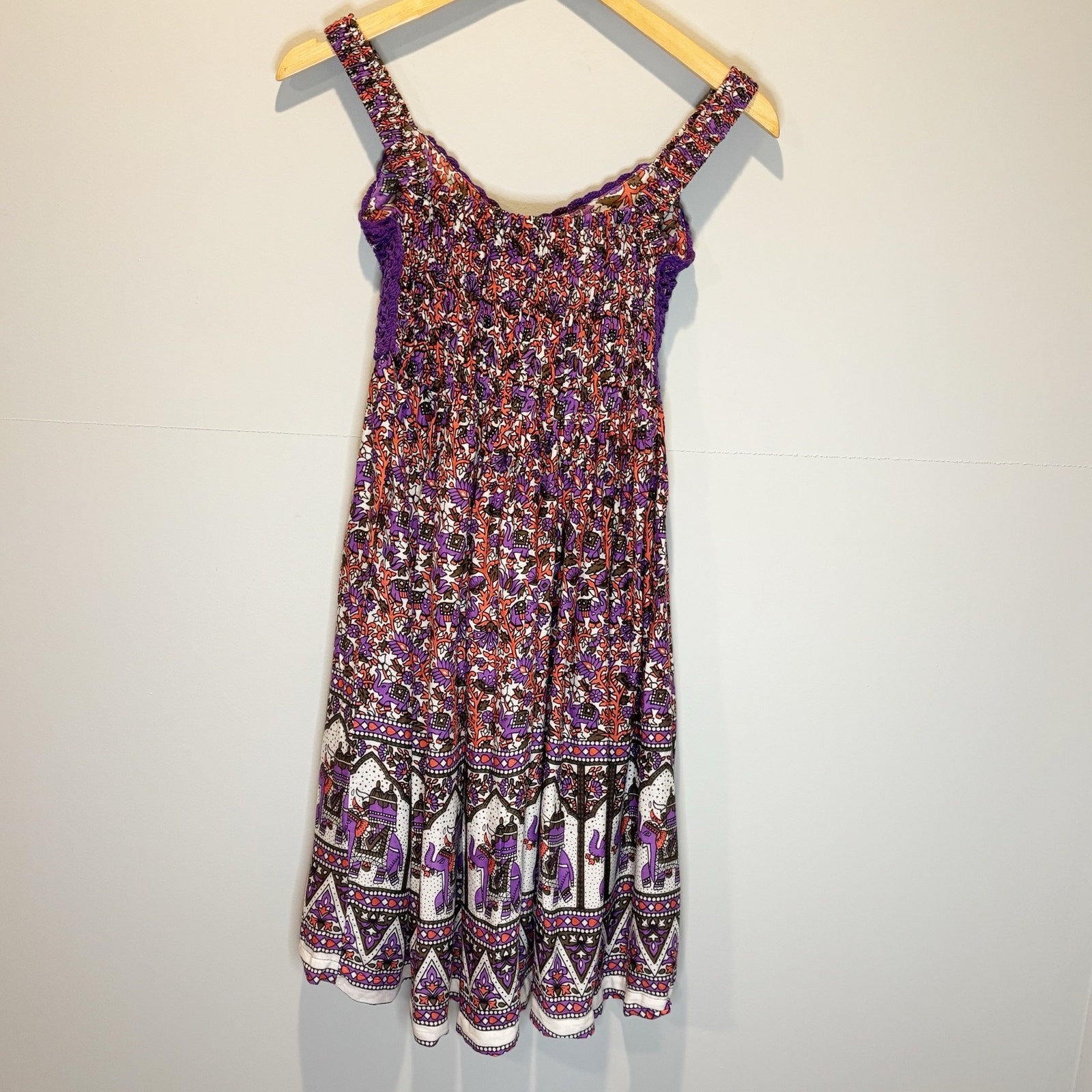 Gypsy Rose Sleeveless Printed Boho Mini Dress – Free Size