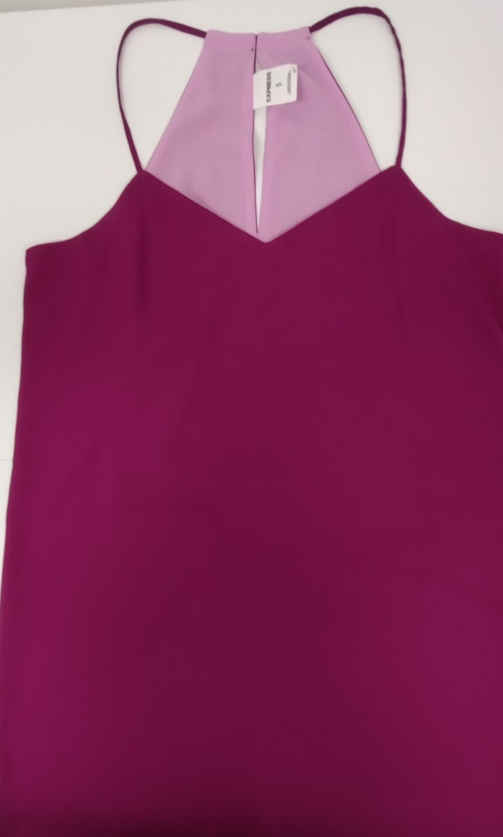 Express Reversible Cami Dress Size Small Womens Pink Thin Straps Keyhole Back