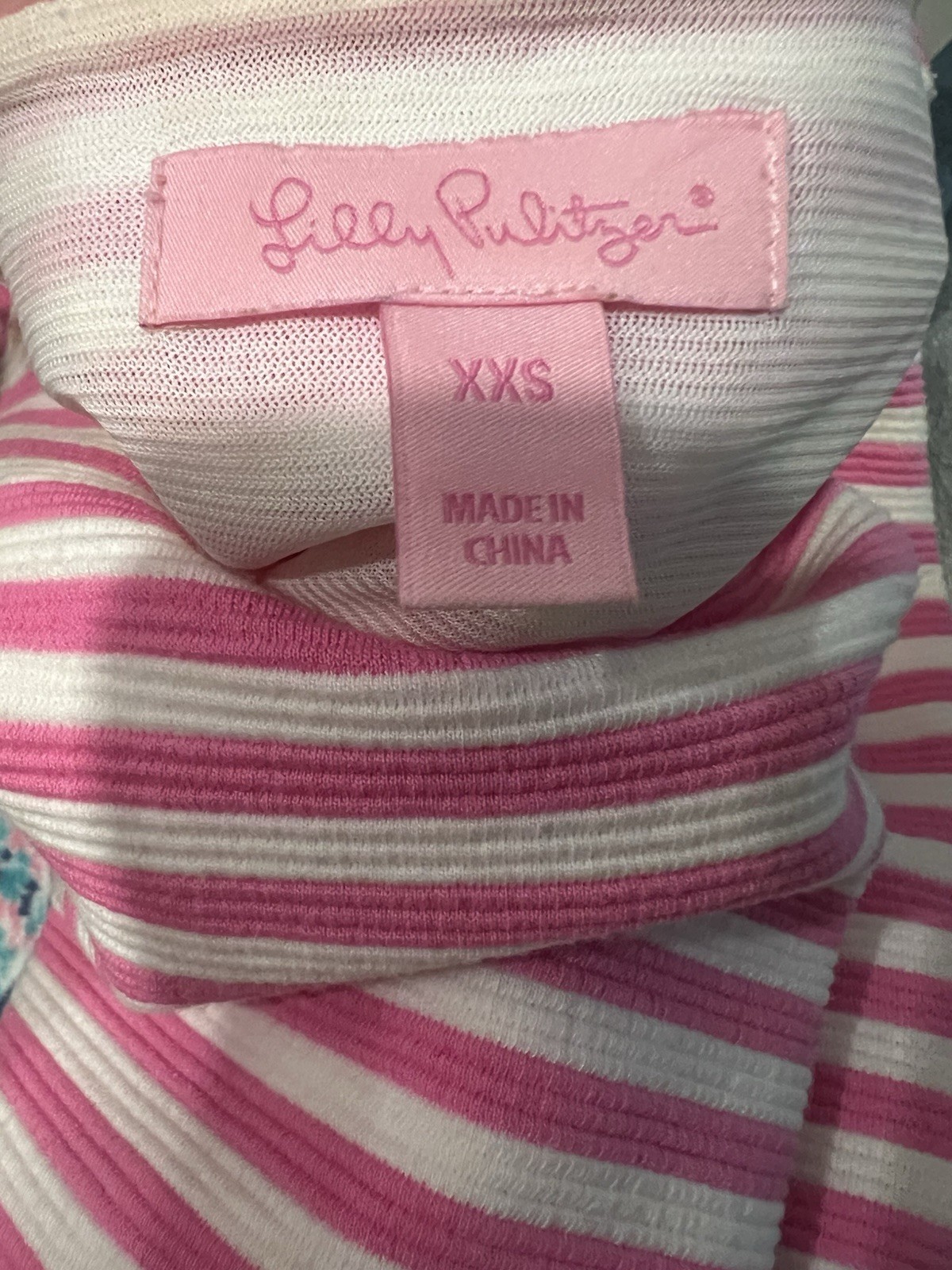 Lilly Pulitzer Pink & White Striped Sleeveless Dress Size XXS