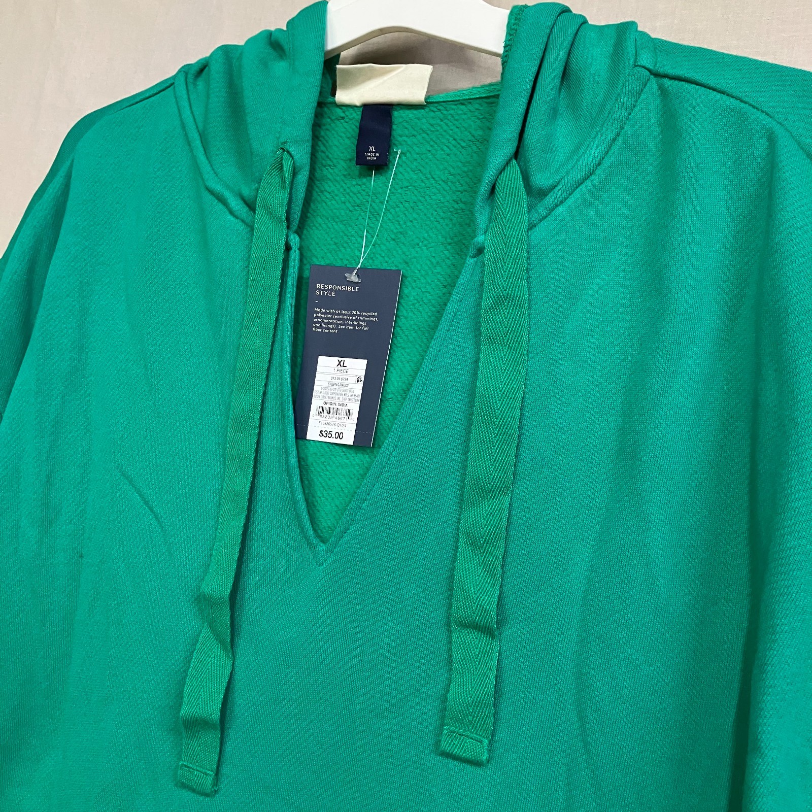 Universal Thread Dress Long Sleeve Mini Fleece Tunic Women’s XL Pockets Green