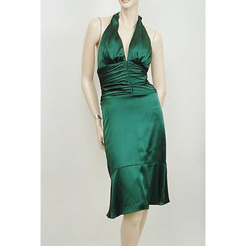 NEW NWT Nordstrom Maria Bianca Nero Halter Eve Womens Dress Green Size 0 – 2