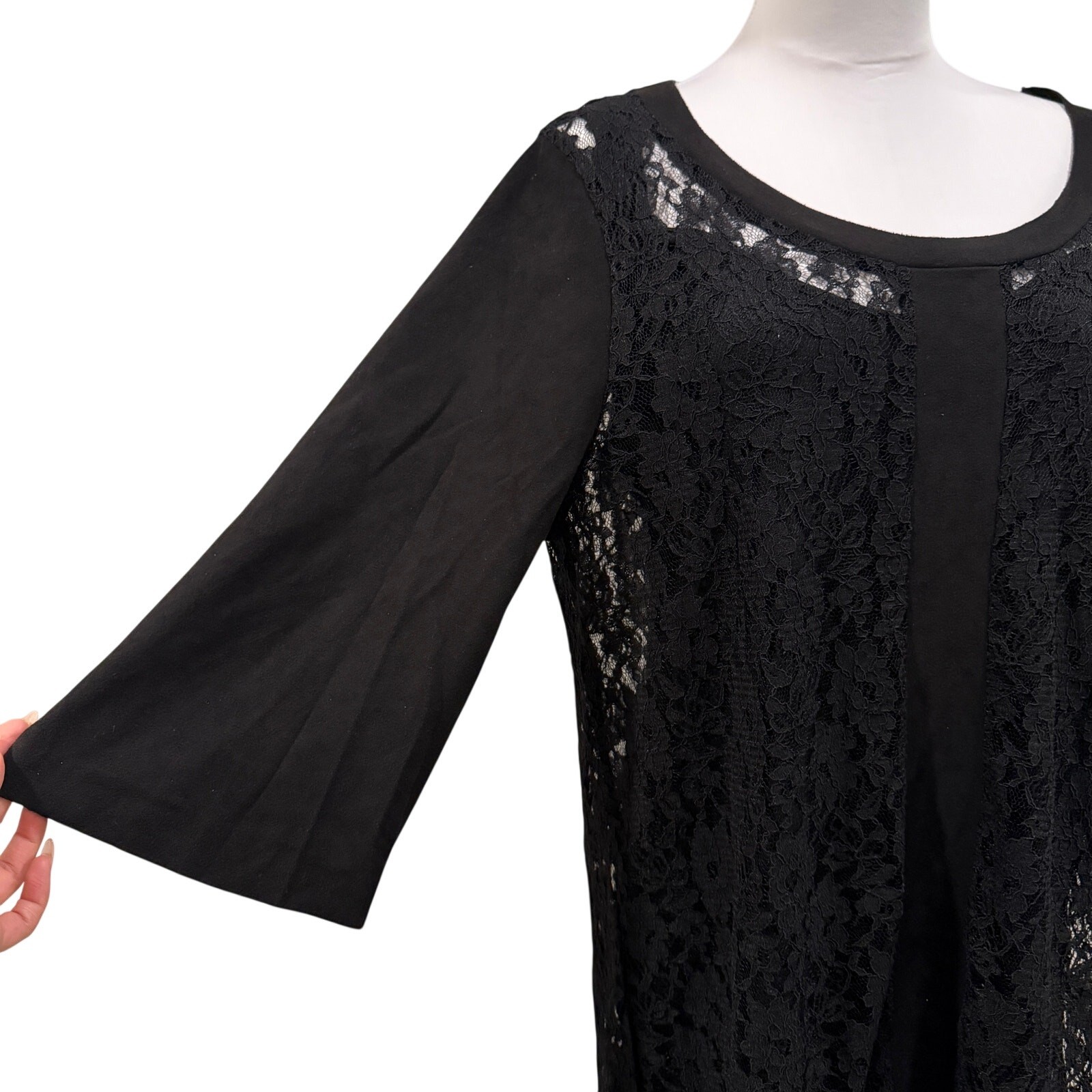 Simply Noelle Lace Up Back Tunic Mini Dress XL Whimsigoth Corset Back Witchy