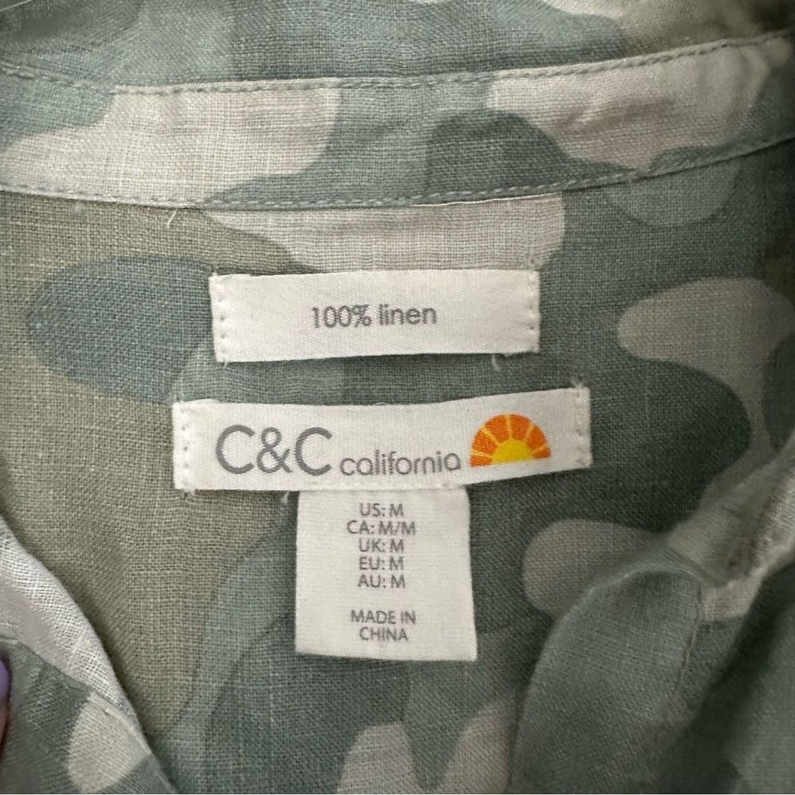 C&C California Camo Kimono Button Down Dress linen breathable lightweight