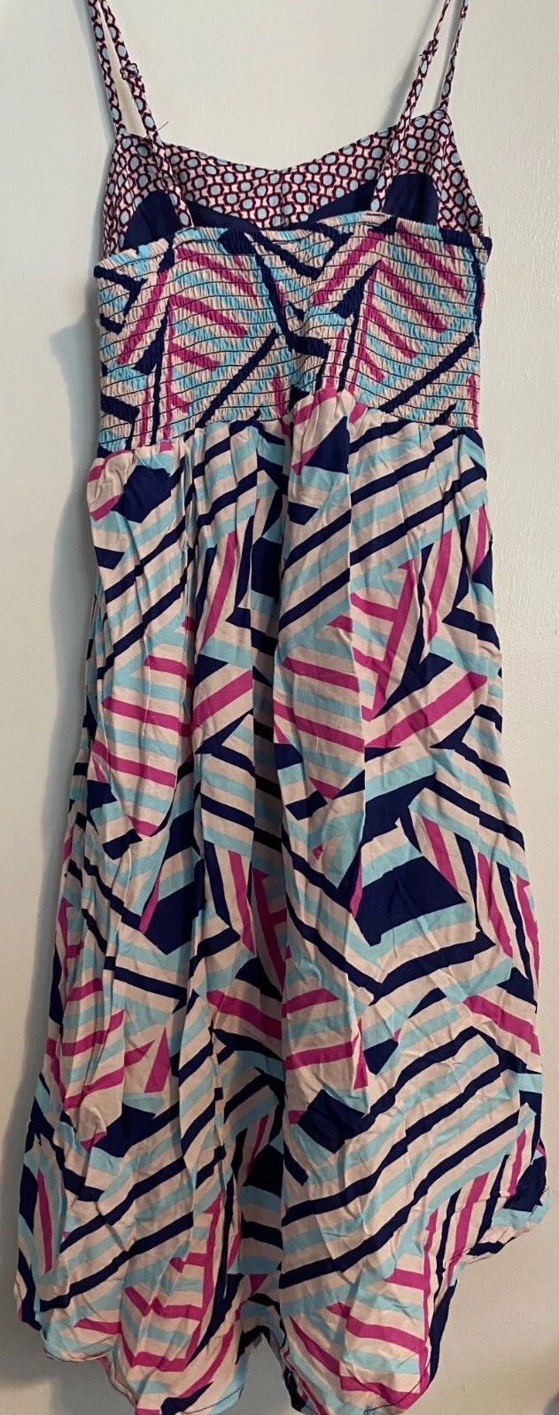 High-Low Asymmetrical Dress Xhilaration Junior Girls Size XS Blue Pink Geometric