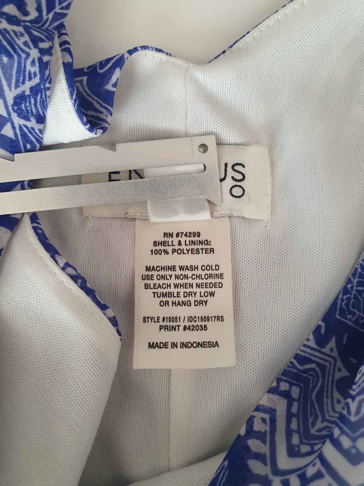 Enfocus Studio Women’s Blue & White Dress Size 4