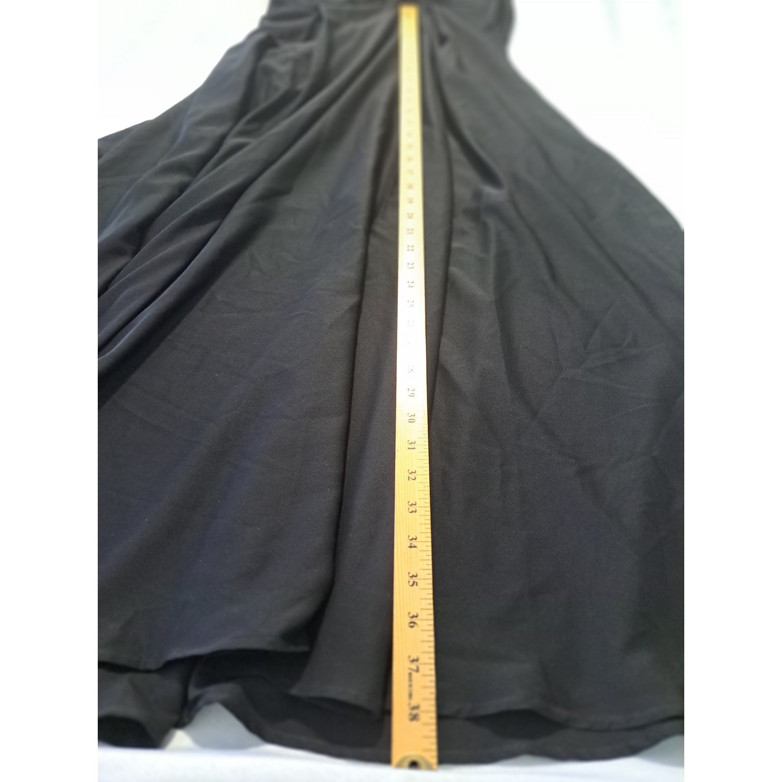 Modesees Black Mock Neck Asymmetrical Button Long Sleeve Maxi Dress Small NWT