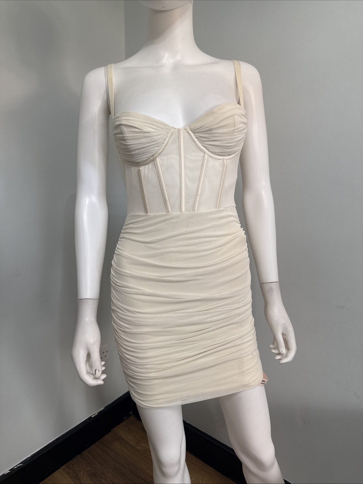Oh Polly Women’s Ivory Dress Uk 8 Brand New With Tags Stain On