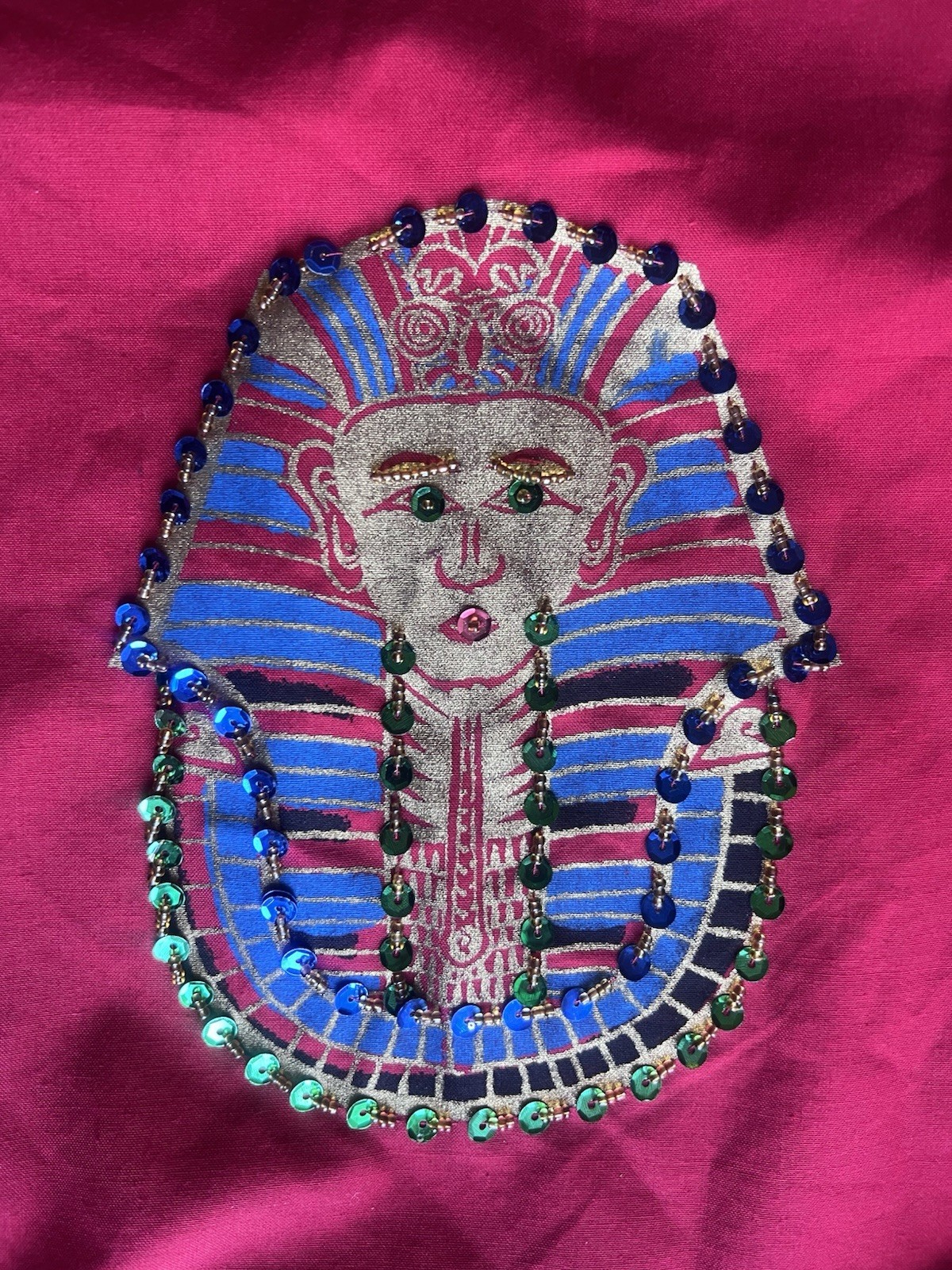 Handmade 100% Cotton Egyptian Beaded Sequins Galabiya Kaftan Souvenir
