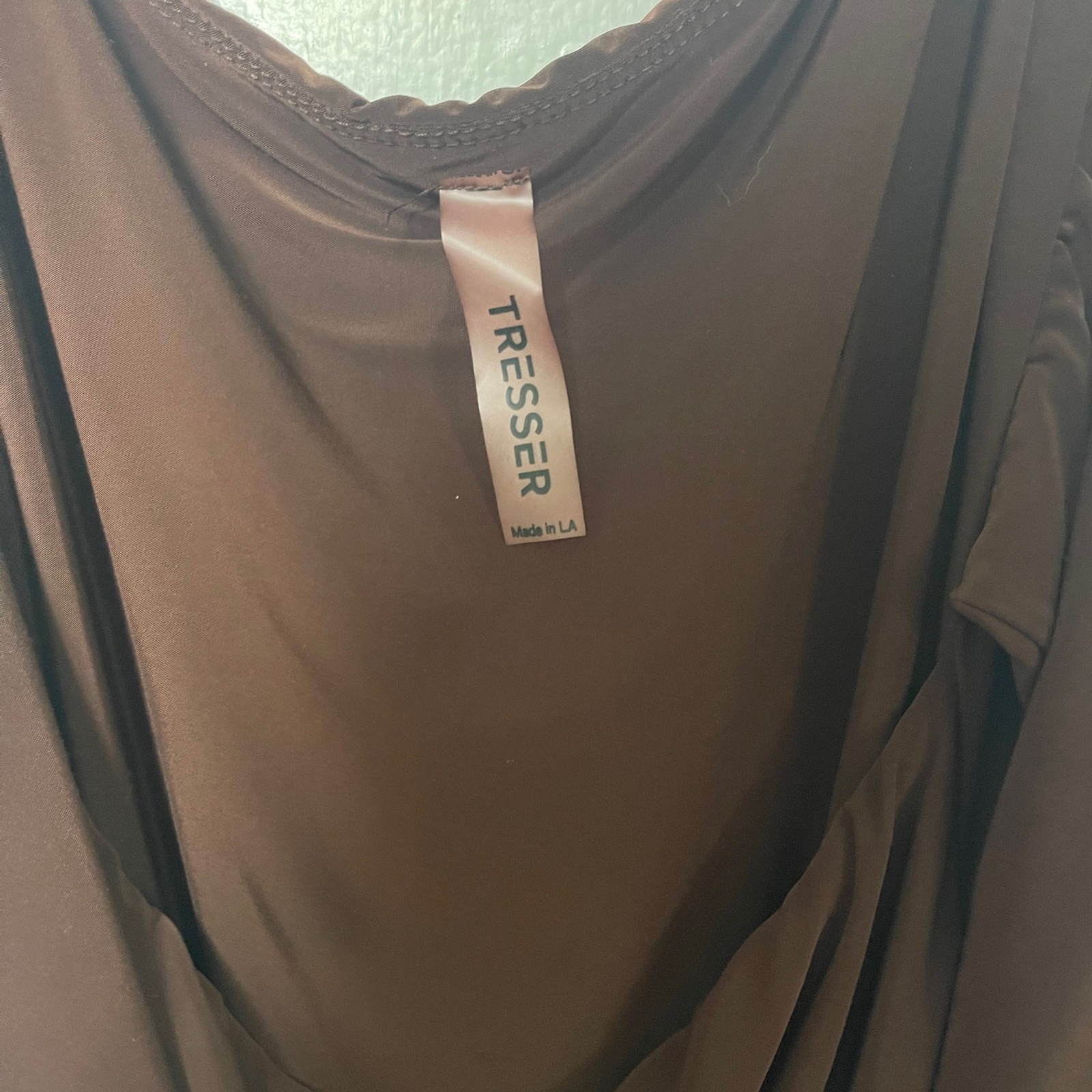 Tresser Ruched bodycon dress Brown size large