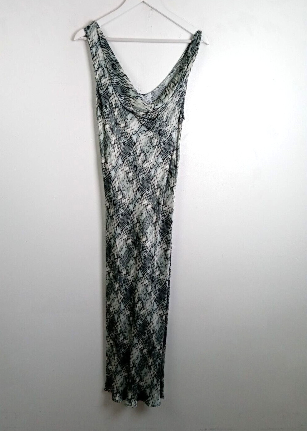 Ghost Women’s Olive Slip Dress Size L Blue Snake RRP£179 New F2
