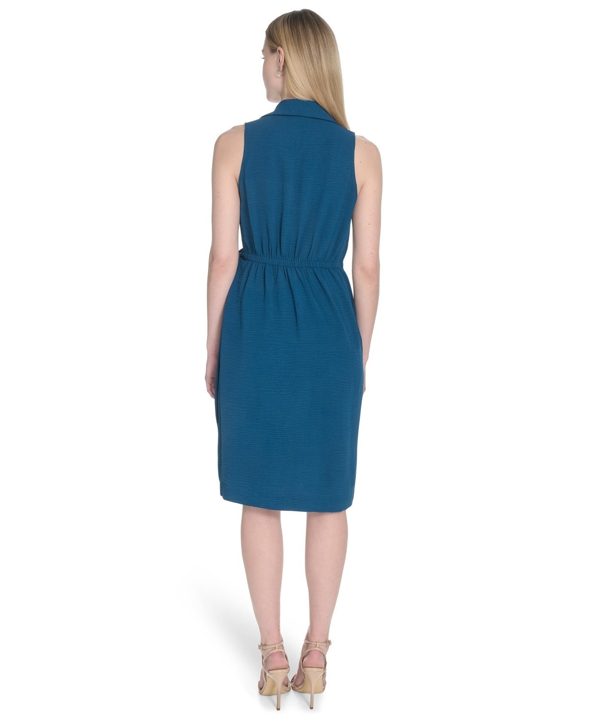 Calvin Klein Sleeveless Wrap V-Neck Sheath Dress Women’s 14 Cypress Pullover