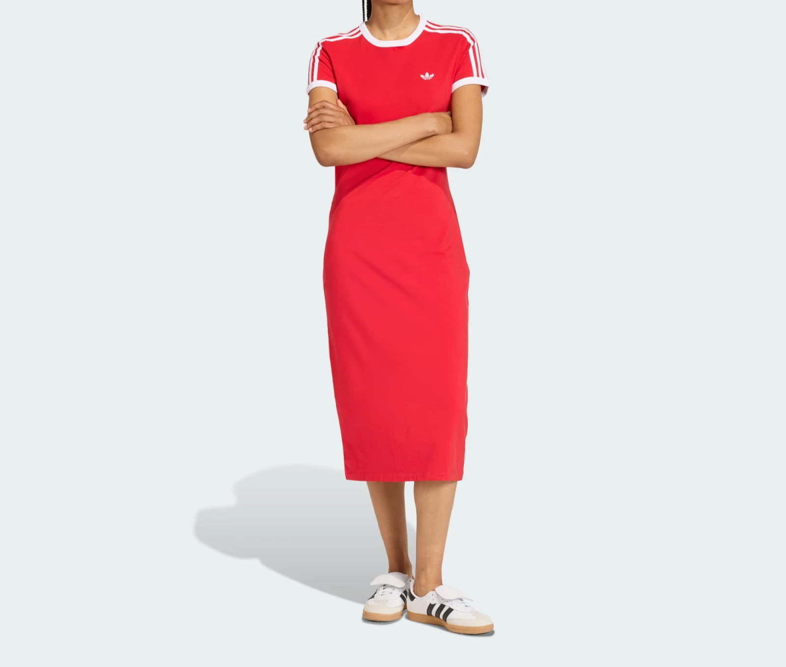 adidas Originals Women’s 3 STRIPES Slim Fit DRESS Red