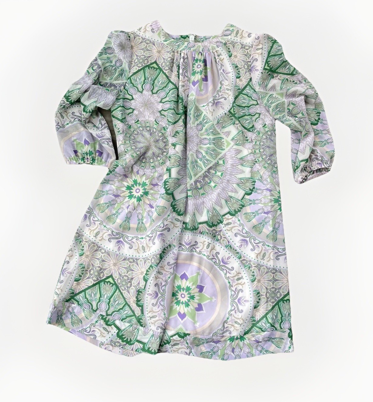 Eva Mendes For New York & Company Purple White Medallion Dress Size S Lined
