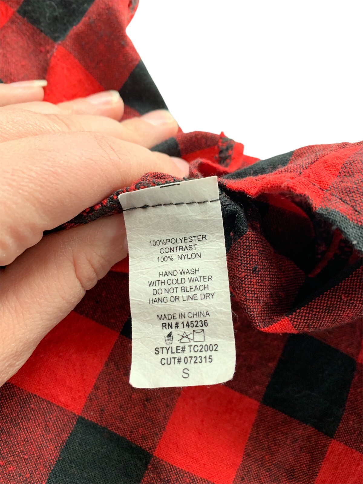 Wanna B Red Buffalo Plaid Button Up Dress with sash Size Small