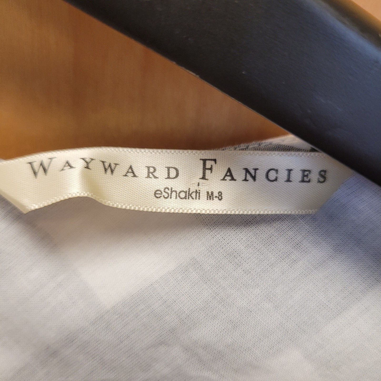 Wayward Fancies Eshakti Dress Medium Black Check Maxi Ruched Bishop Sleeves Boho