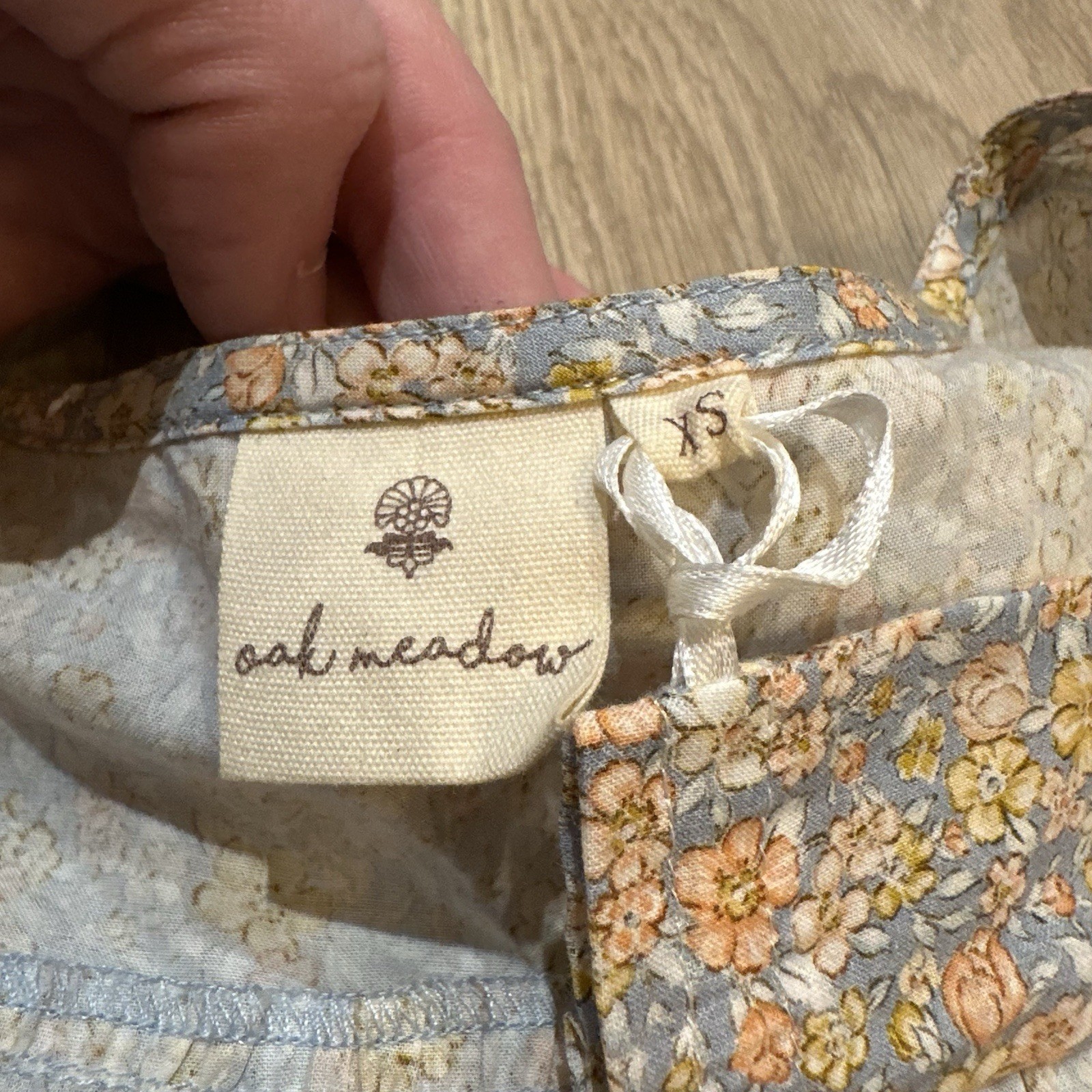 Size XS NWOT Oak Meadow Floral Midi Dress Holly Bonnie Blue Sold Out Cottagecore